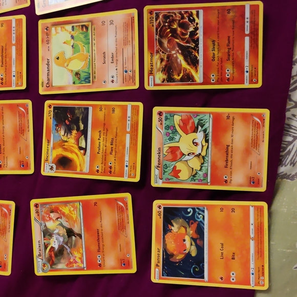 18 POKEMON cards fire Charmander Growlithe Vulpix fennekin - Picture 3 of 5